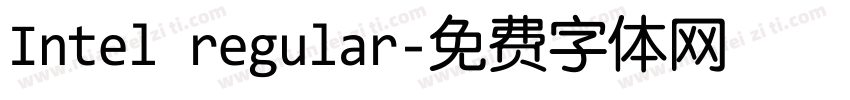 Intel regular字体转换